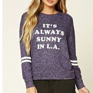 Forever 21 Navy Blue Graphic Sweatshirt